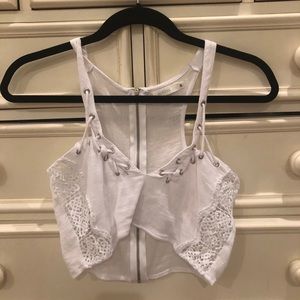 LF Millau White Cropped Tank Top S